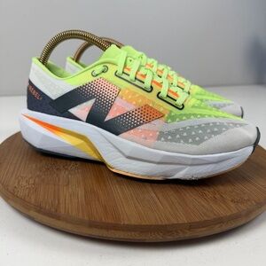 New Balance FuelCell Rebel V4 Neon Green and Orange Athletic Shoes